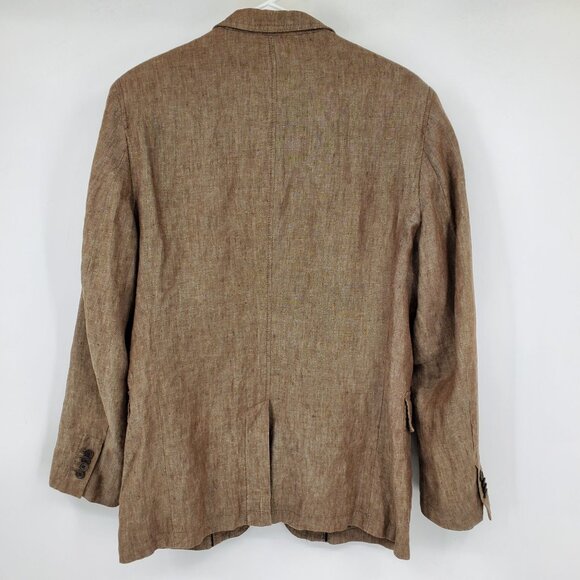 Banana Republic Modern Fit Linen Resort Casual Coastal Earthy Blazer Jacket 42R - Picture 3 of 11
